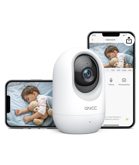 Kamera wewnętrzna, , kamera CCTV, bezpieczeństwo w domu 360°, wykrywanie ruchu/dźwięku, dwukierunkowe audio, noktowizor