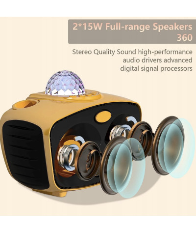 Maszyna Do Karaoke AUX Bluetooth Czarny Projektor