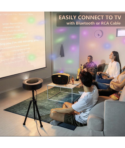 Maszyna Do Karaoke AUX Bluetooth Czarny Projektor