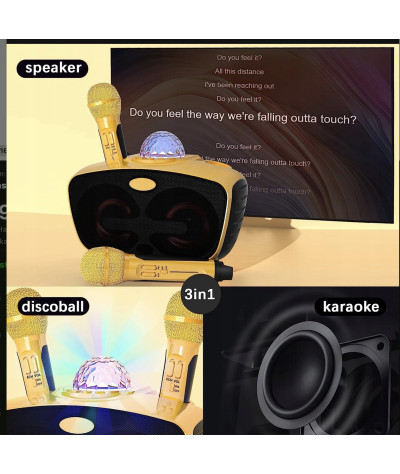 Maszyna Do Karaoke AUX Bluetooth Czarny Projektor