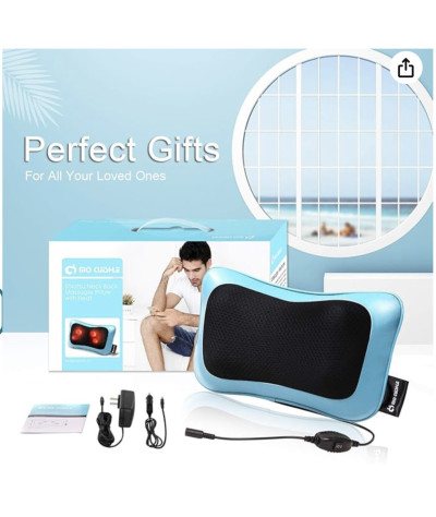 MOCUISHLE Shiatsu Neck Back Massager Pillow z podgrzewaniem, głęboki masaż